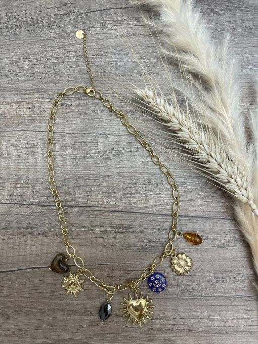Collier CHARMS SOLEIL ET LUNE