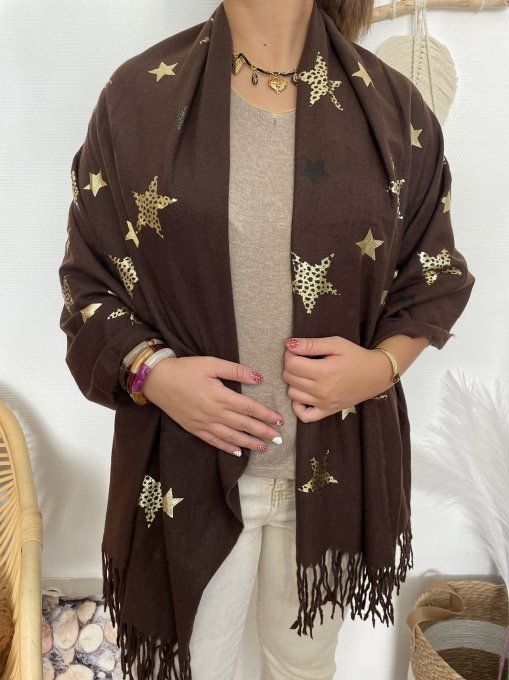 Echarpe étoile CHOCOLAT