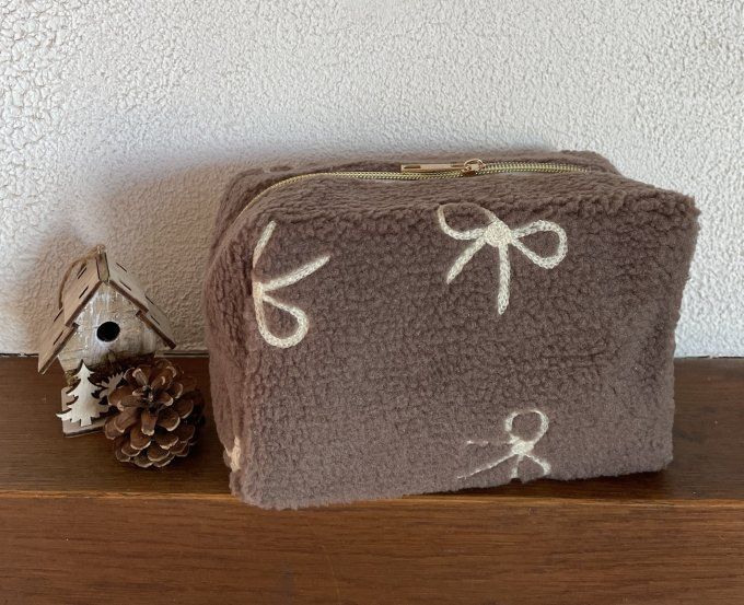Trousse TEDDY NOEUDS TAUPE