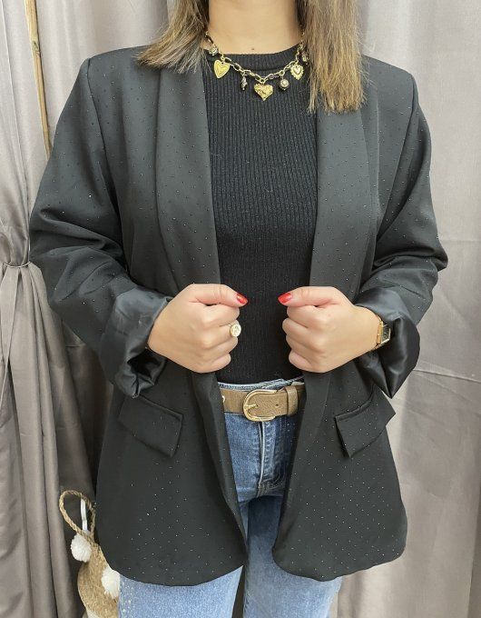 Veste noire STRASS