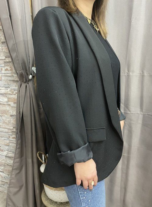 Veste noire STRASS