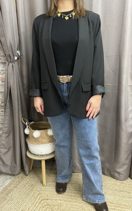 Veste noire STRASS