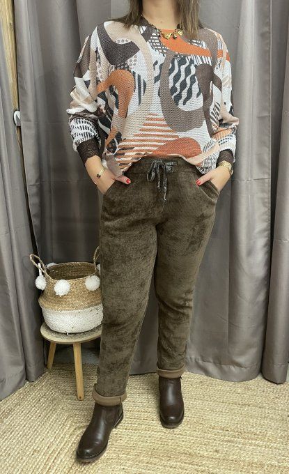 Pantalon velours 36/44