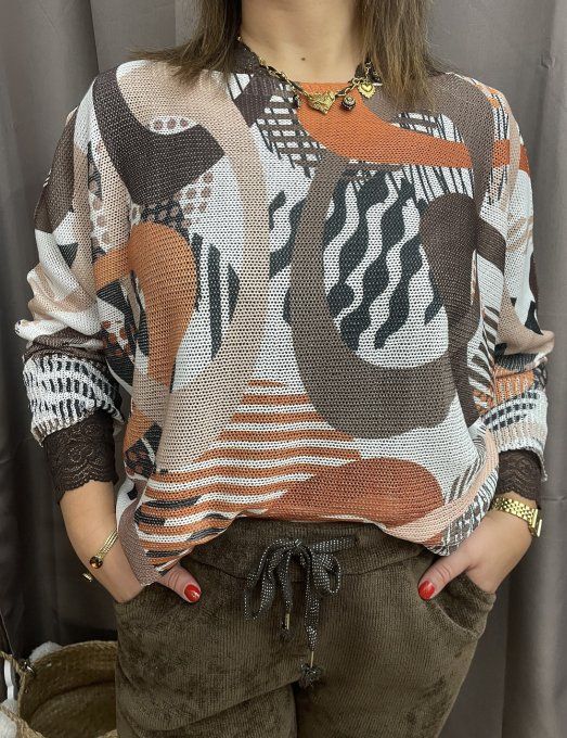 Pull graphique CHOCOLAT