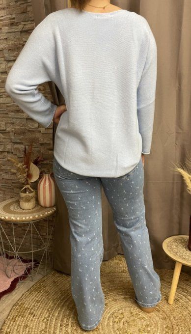 Pull ANANAS BLEU CIEL