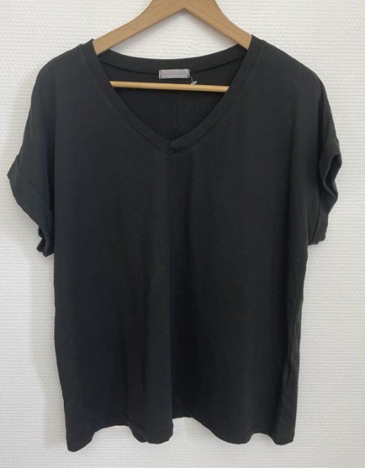 Tee-shirt dos SMILEY NOIR