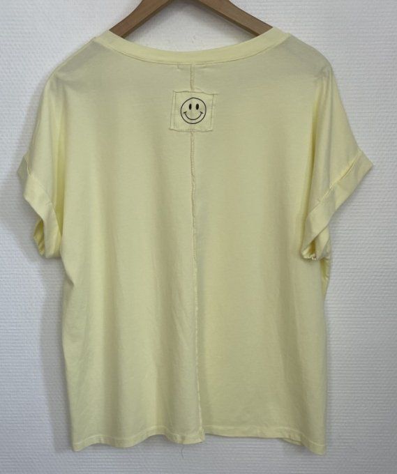 Tee-shirt dos SMILEY JAUNE