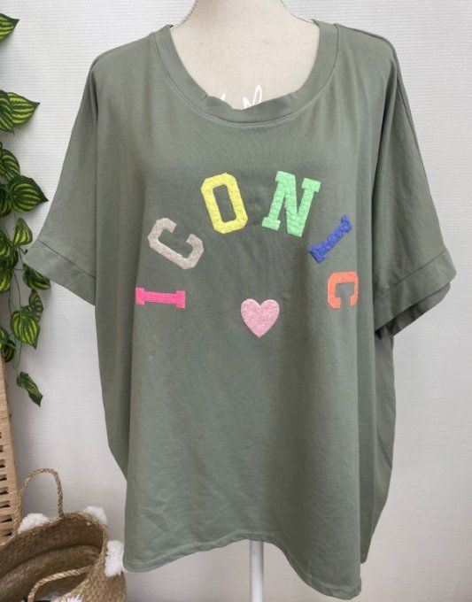 Sweat ICONIC COEUR KAKI