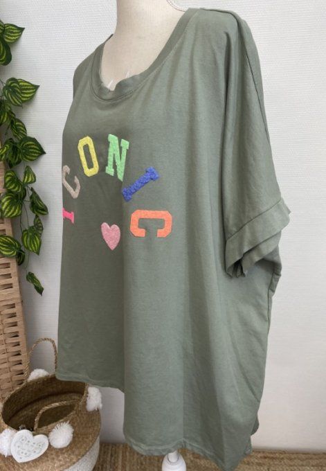 Sweat ICONIC COEUR KAKI