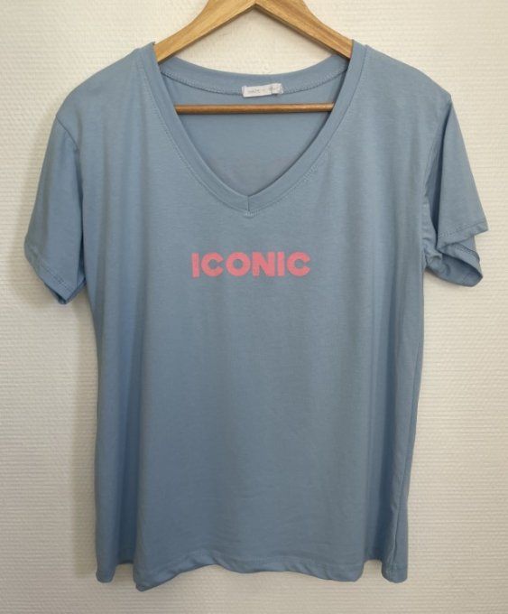 Tee-shirt ICONIC BLEU CIEL