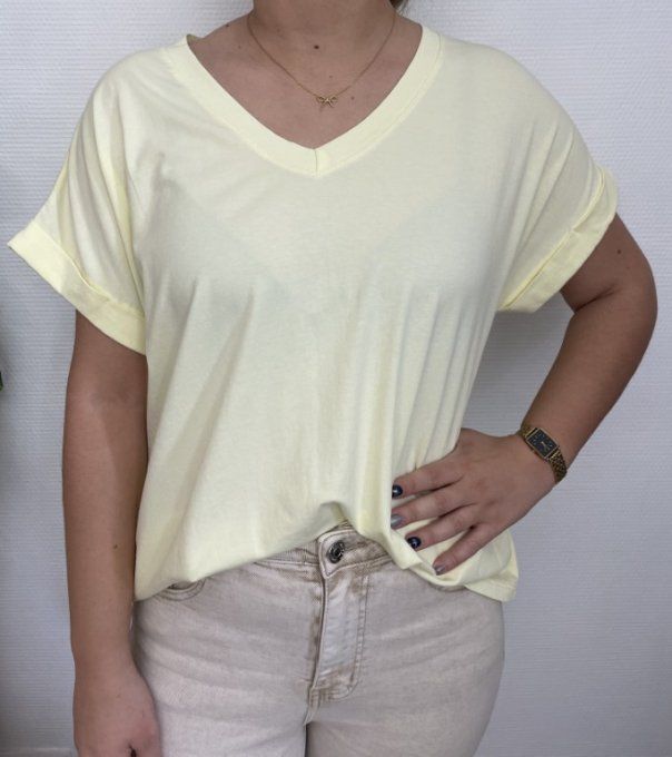 Tee-shirt dos SMILEY JAUNE