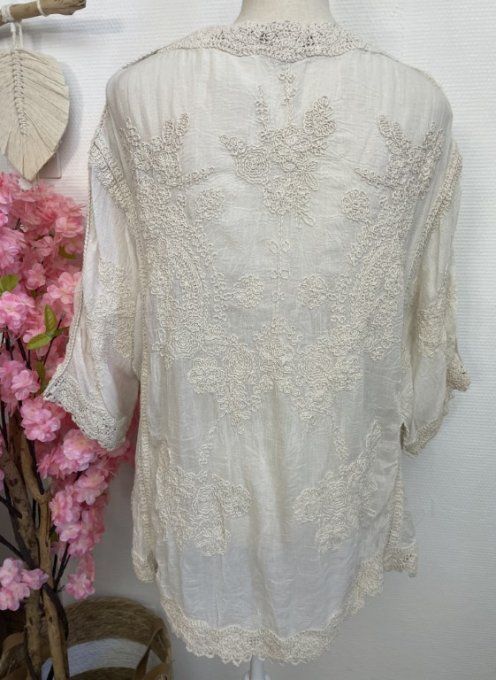 Tunique brodée BEIGE