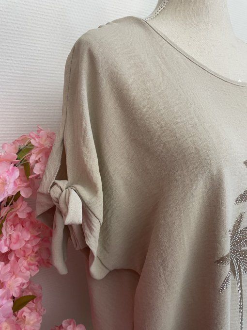 Tee-shirt PALMIERS BEIGE