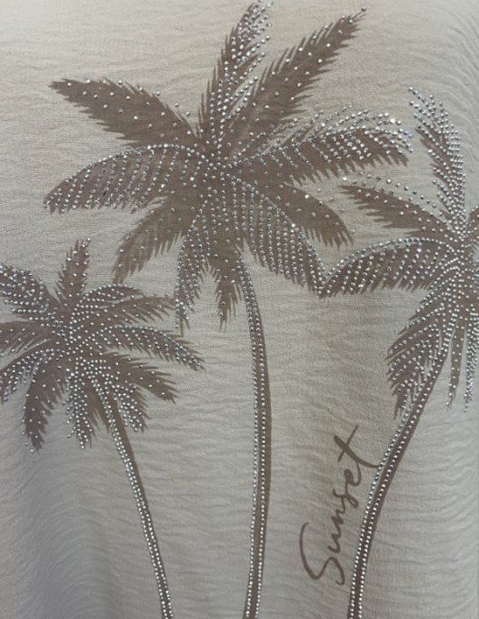 Tee-shirt PALMIERS BEIGE