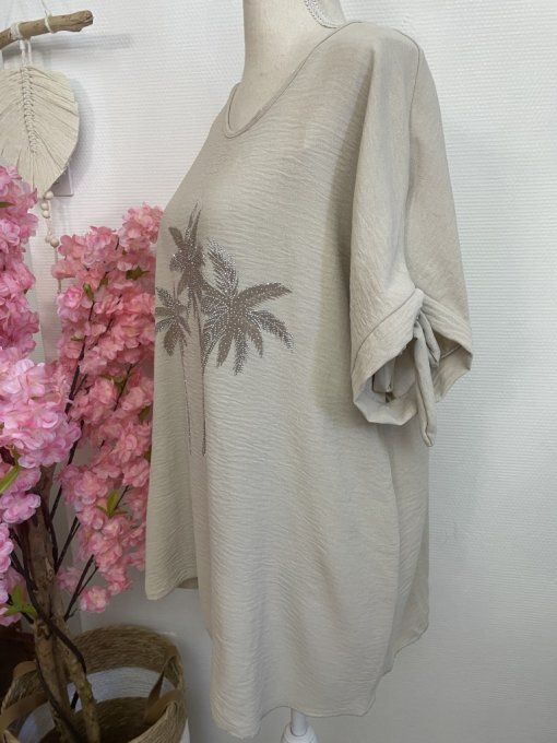 Tee-shirt PALMIERS BEIGE