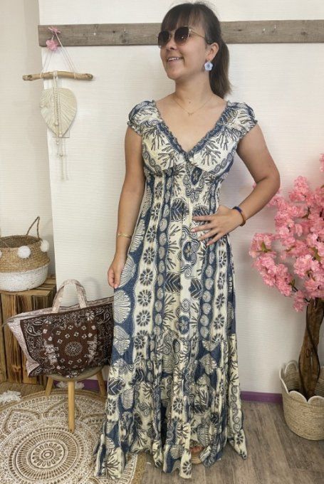 Robe à petites manches SOIE 