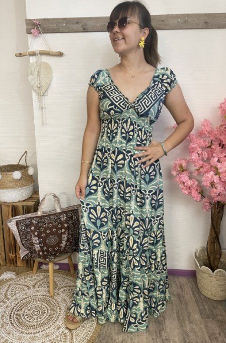 Robe à petites manches SOIE