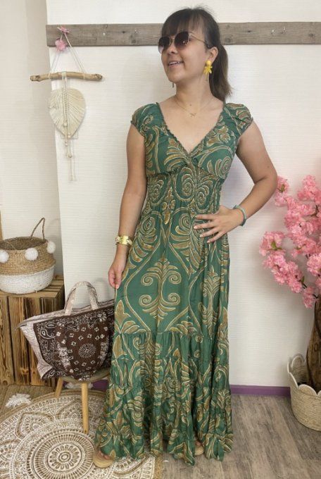 Robe à petites manches SOIE