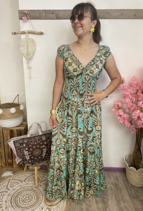 Robe à petites manches SOIE 