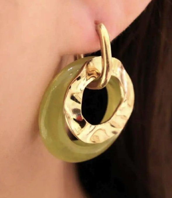 Boucles d'oreilles anneaux doublés