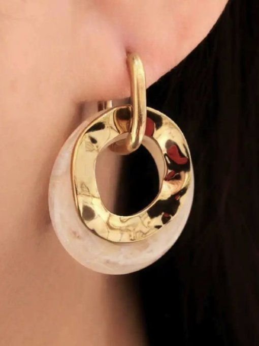 Boucles d'oreilles anneaux doublés