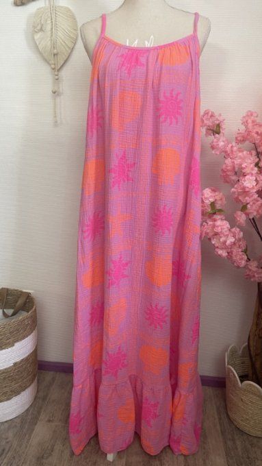 Robe longue gaze de coton 