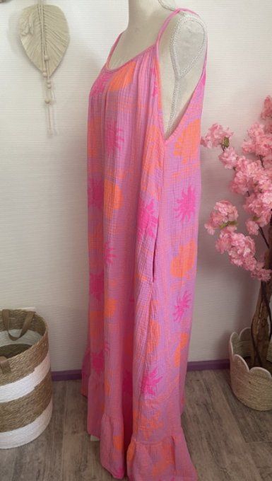 Robe longue gaze de coton 