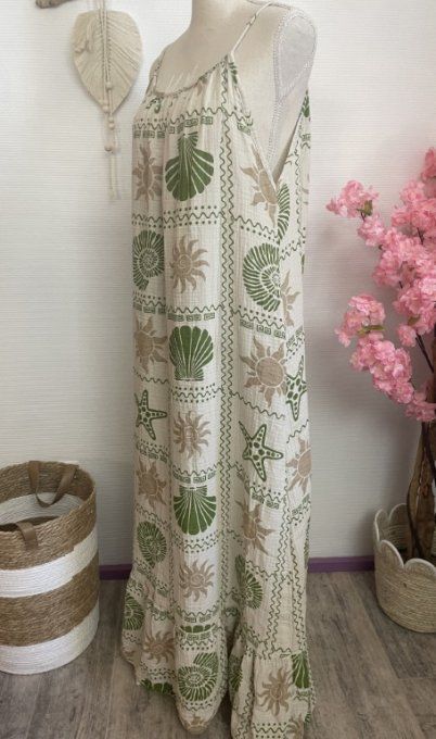 Robe longue gaze de coton 