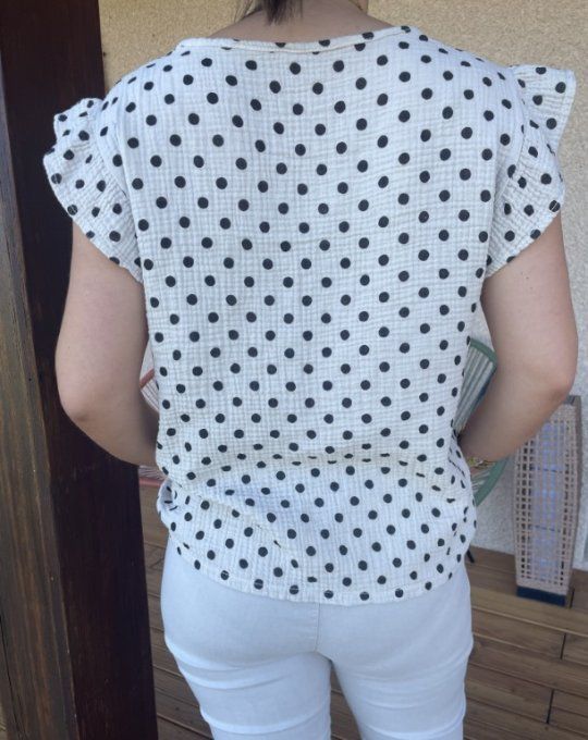 Top gaze de coton POIS