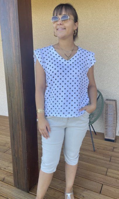 Top gaze de coton POIS