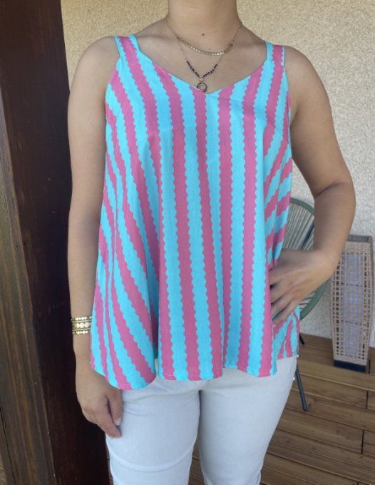 Top rayé