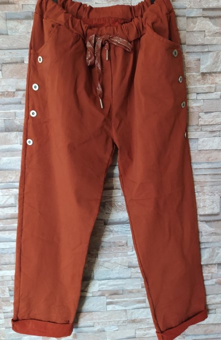 Pantalon LYDIA BRIQUE