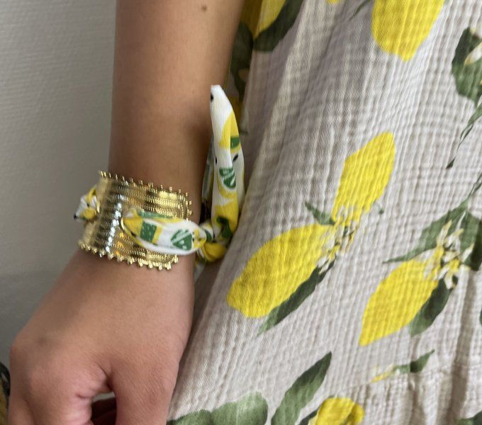 Robe gaze de coton CITRONS 
