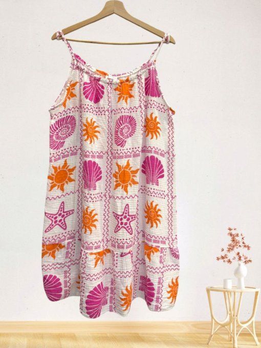 Robe gaze de coton COQUILLAGES