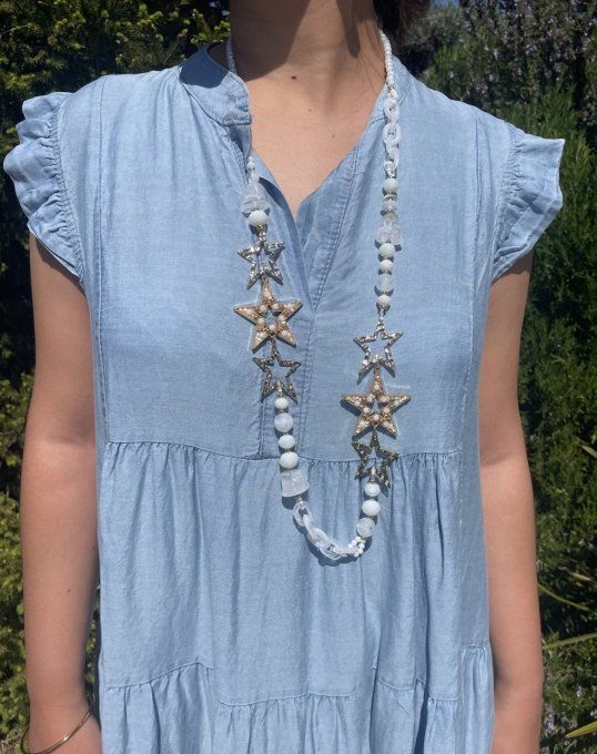 Robe longue TENCEL BLEU CLAIR 