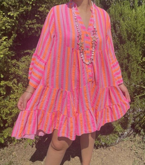 Robe courte RAYURES 