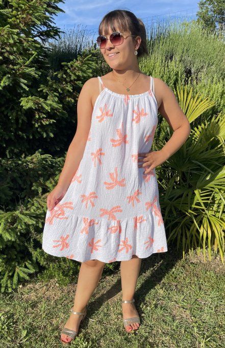 Robe palmiers bretelles      