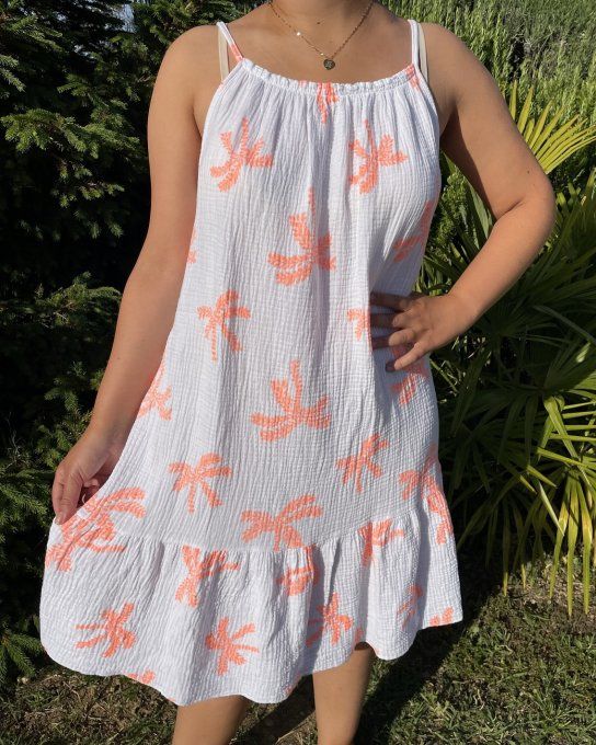 Robe palmiers bretelles      