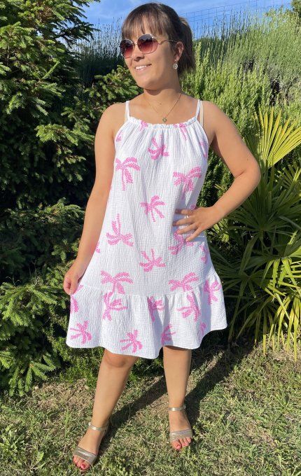 Robe palmiers bretelles     