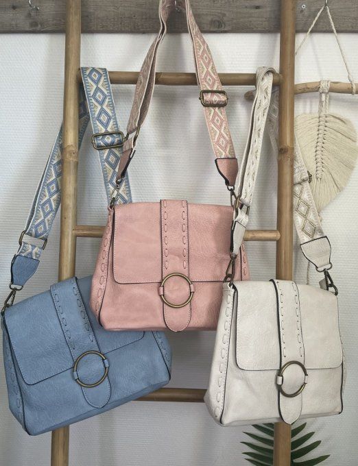 Sac à main bandoulière BLEU CIEL