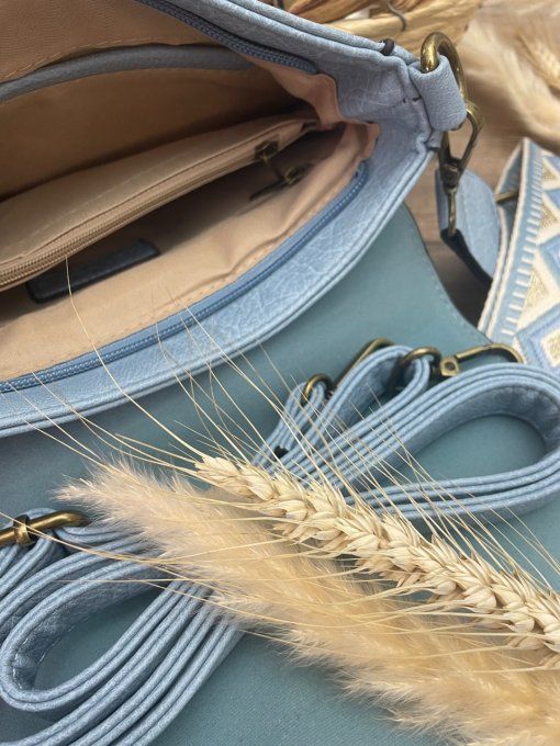 Sac à main bandoulière BLEU CIEL