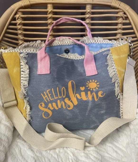 Sac HELLO SUNSHINE BLEU JEAN