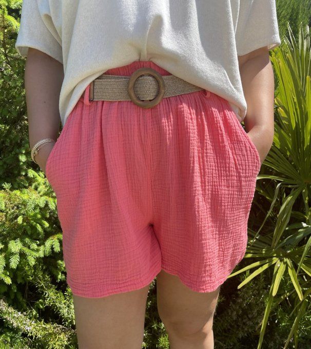 Short GAZE DE COTON
