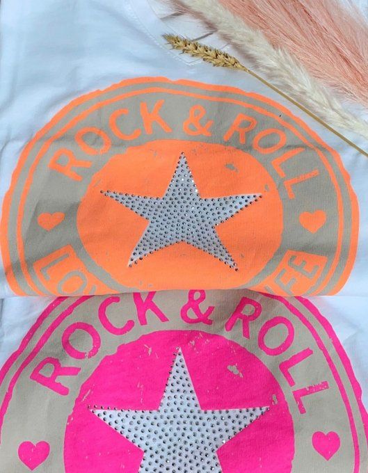 Tee-shirt ROCK & ROLL FUSHIA TU