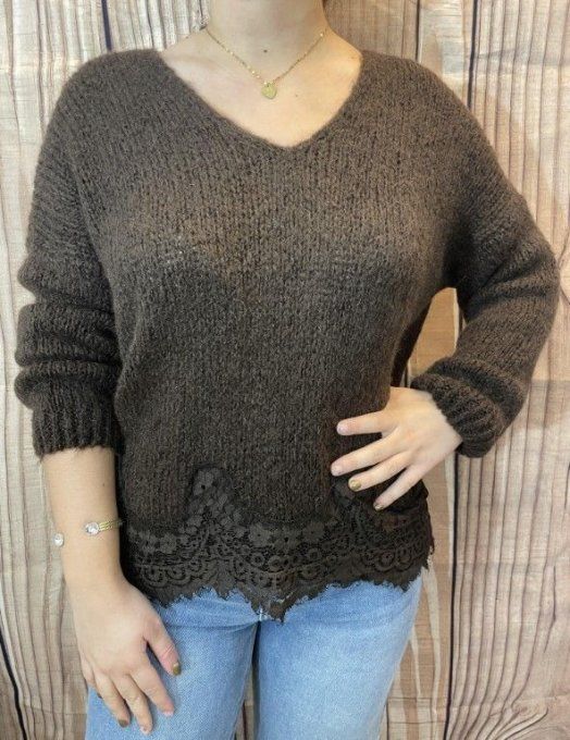 Pull dentelle NOËLIE 