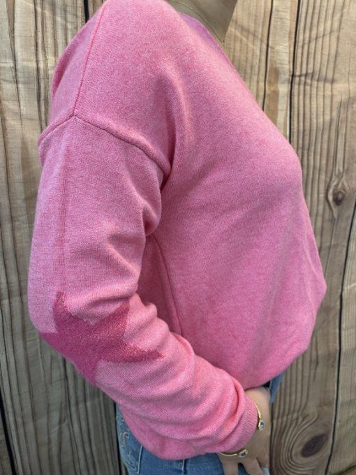 Pull ETOILES FUSHIA
