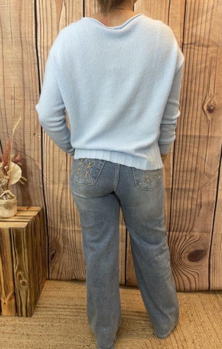 Pull NOEUDS BLEU CIEL